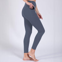 Yoga-Leggings Amalia - blue grey - YOGISHOP
