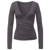 Wrap-Jacket - grau aubergine - YOGISHOP