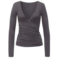 Wrap-Jacket - grau aubergine - YOGISHOP