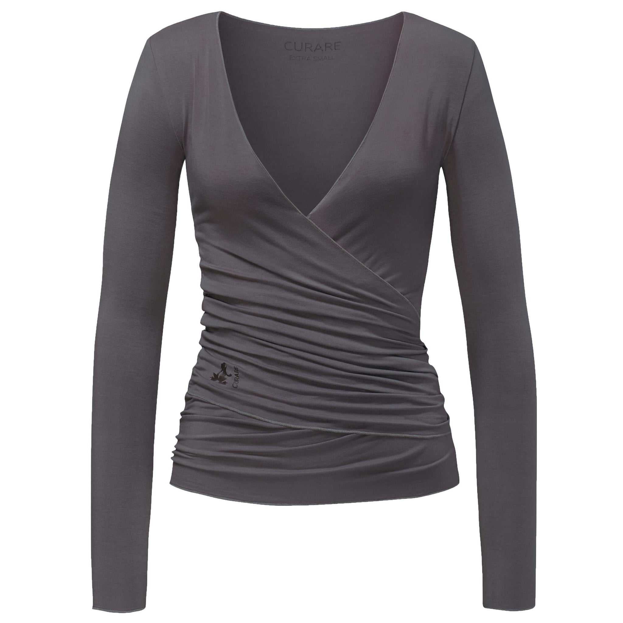 Wrap-Jacket - grau aubergine - YOGISHOP