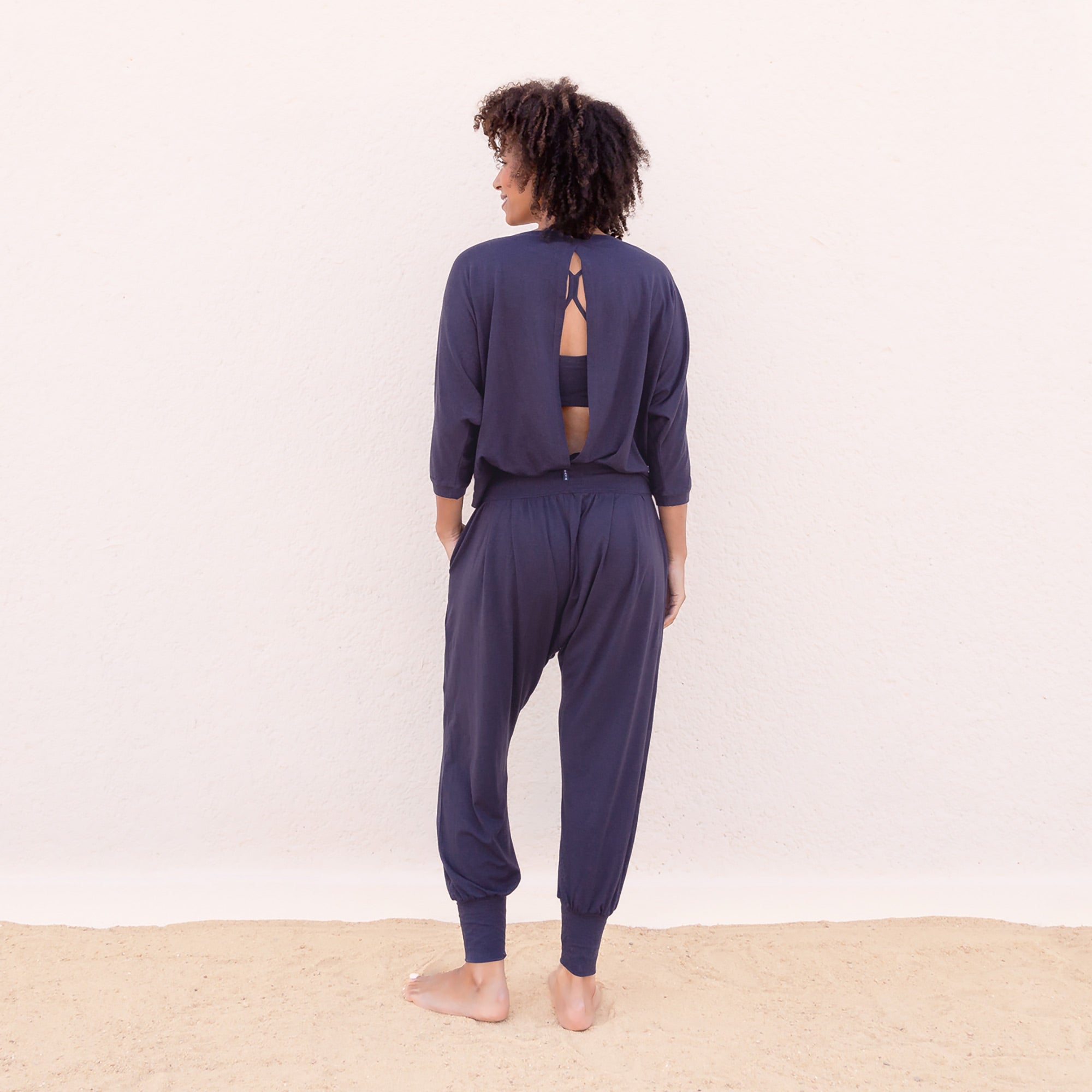 Yoga-Shirt 3/4 Frida nightblue - Onesize