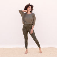 Yoga-Shirt 3/4 Frida olive - Onesize