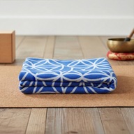 Coperta in cotone Fiore della Vita - blu