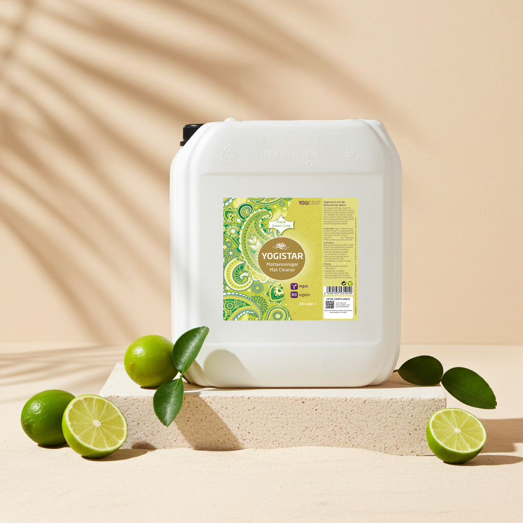 Organic yoga mat cleaner - fresh green lime - 10 l