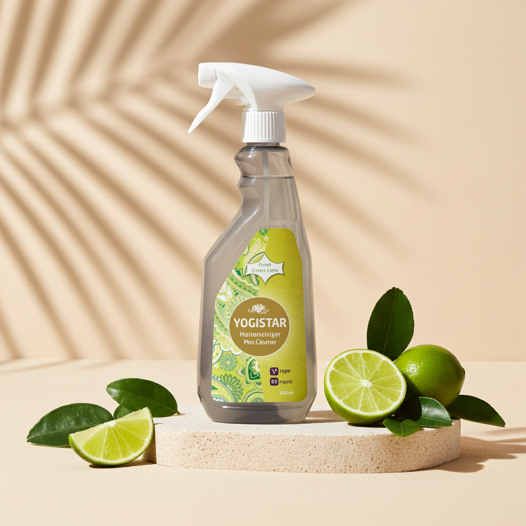 Organic yoga mat cleaner - fresh green lime - 500 ml