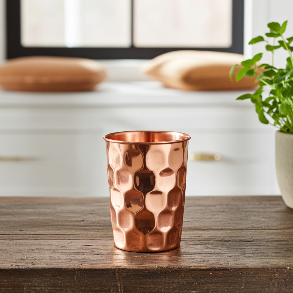 Taza de cobre diamante, 250 ml