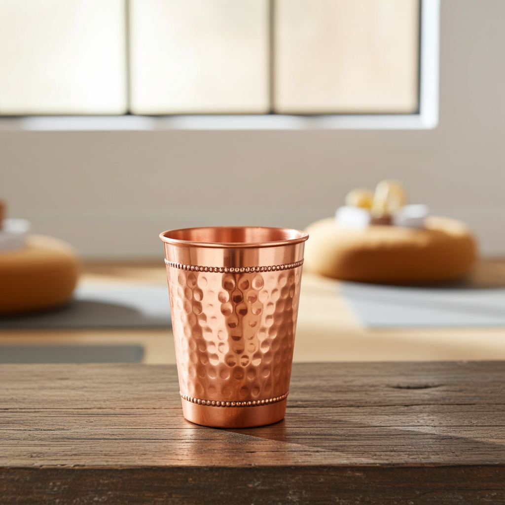 Kupferbecher gehämmert, 300 ml - YOGISHOP