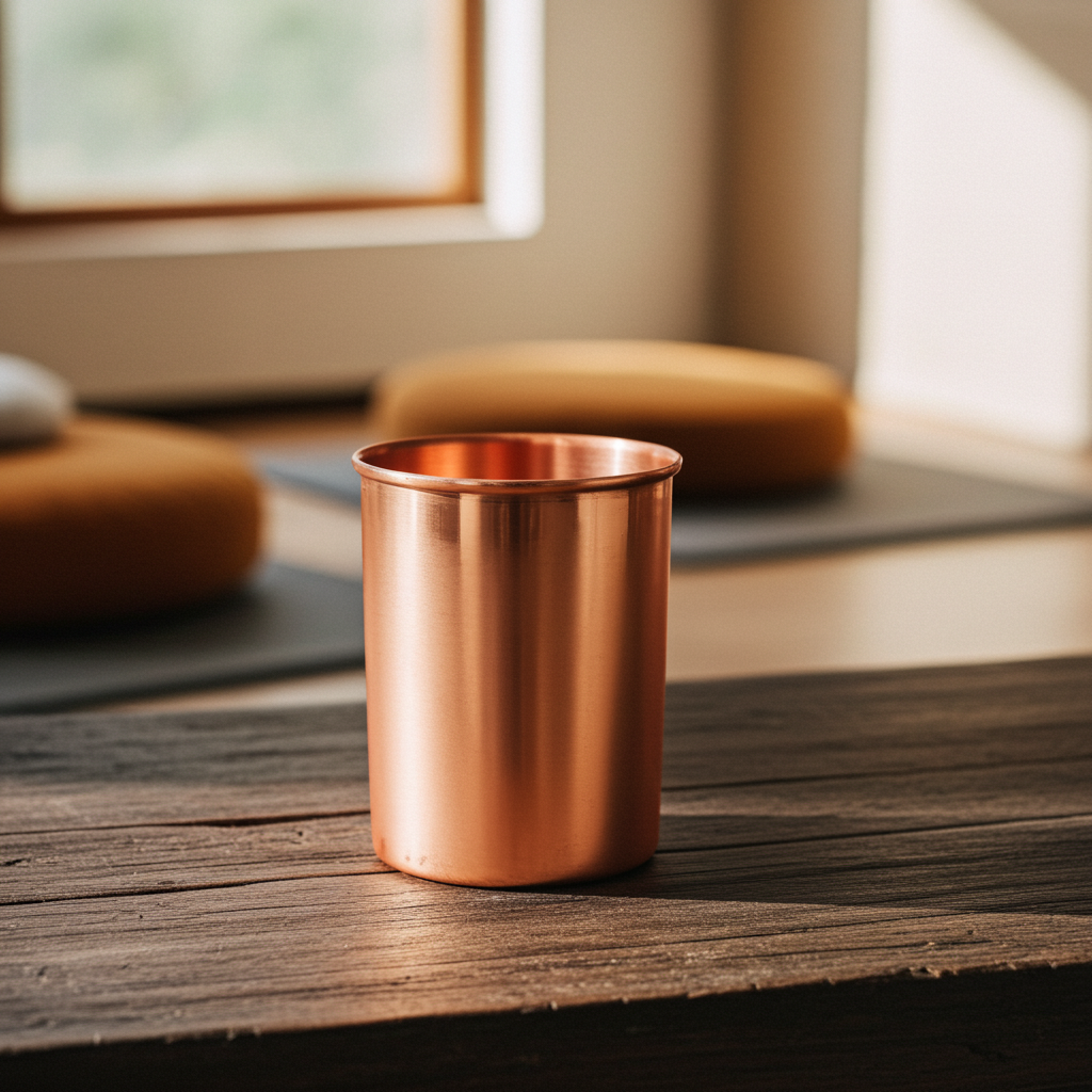Kupferbecher glänzend, 280 ml - YOGISTAR