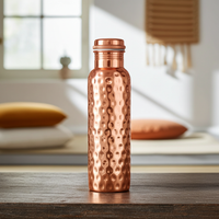 Hammered copper bottle, 0.9 l