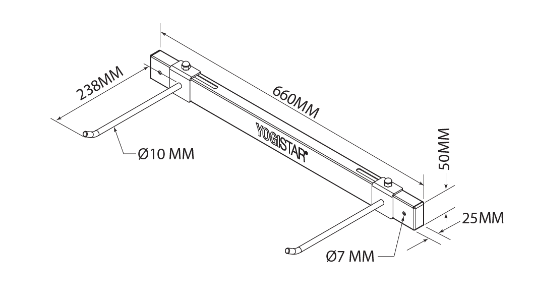 Wandhalter aus Metall - YOGISTAR