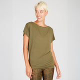 Cosy Tee - Olive basis - YOGISHOP