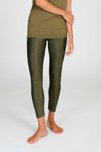 Yoga-Leggings Lux - snake olive