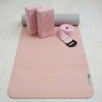 Yoga-Set Pro Edition - velvet rose (Yogamatte + 2 Yogablöcke + 1 Gurt) - YOGISTAR