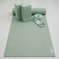 Yoga-Set Starter Edition - velvet mint (Yogamatte + 2 Yogablöcke + 1 Gurt) - YOGISTAR