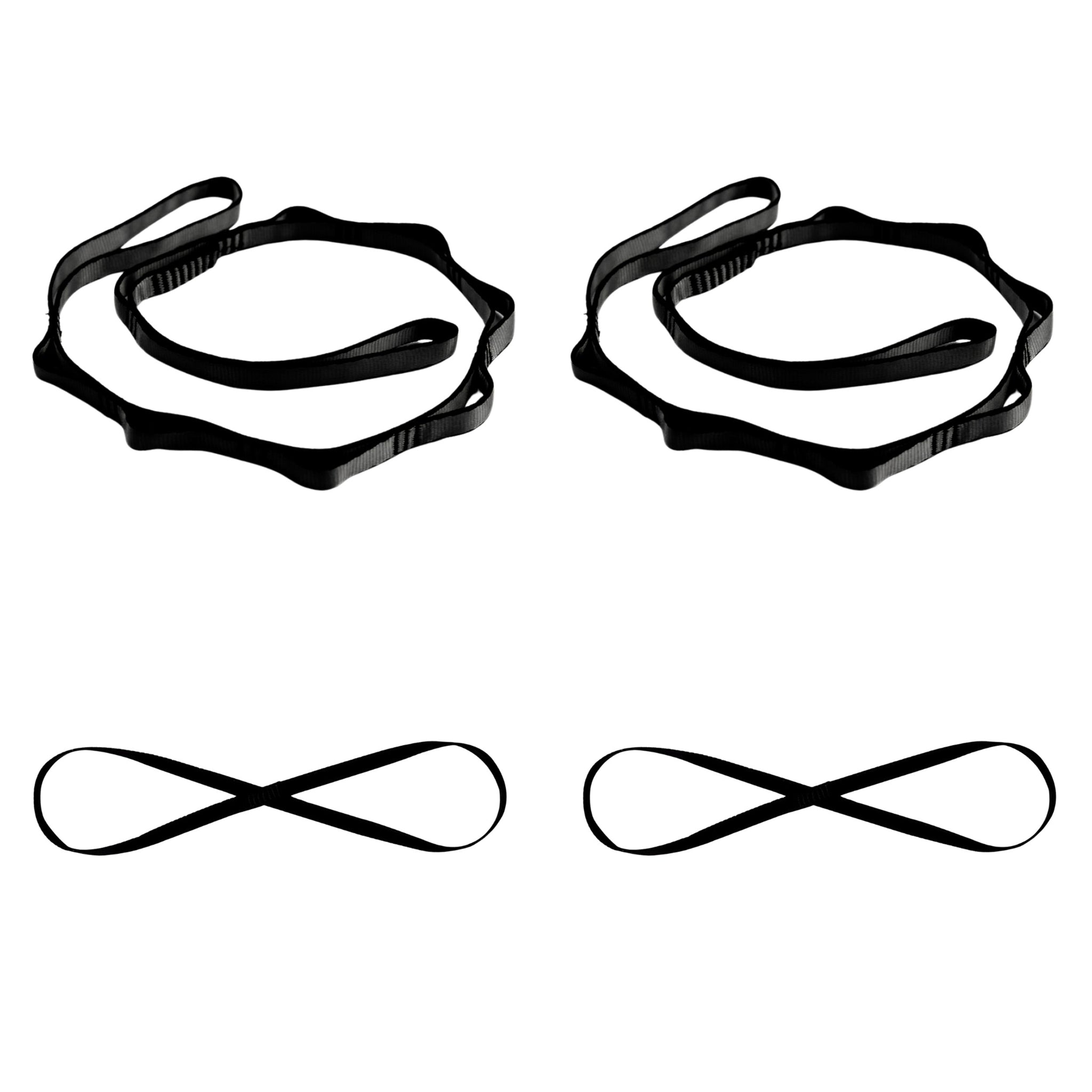 Aerial Yoga-uitrusting (2x ronde slingers 30 cm + 2x daisy chains 80 cm)