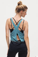 Aja Tank - Batik turquoise - YOGISHOP