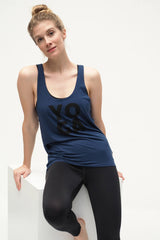 Yoga-Tank-Top "Aja Yoga" - blue - YOGISHOP