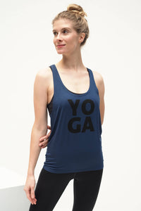 Yoga-Tank-Top "Aja Yoga" - blue