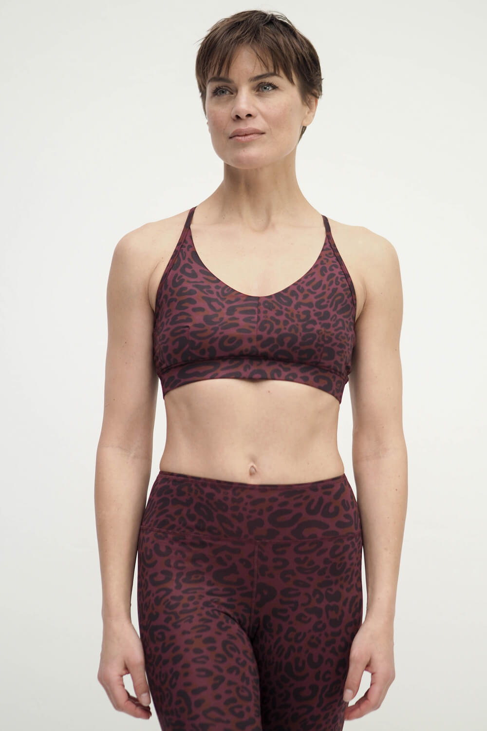 Yoga Bra Amba leo - ruby - YOGISHOP