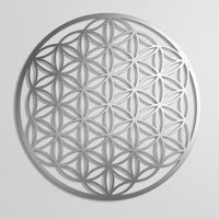 Blume des Lebens Wandschmuck aus Edelstahl - YOGISHOP