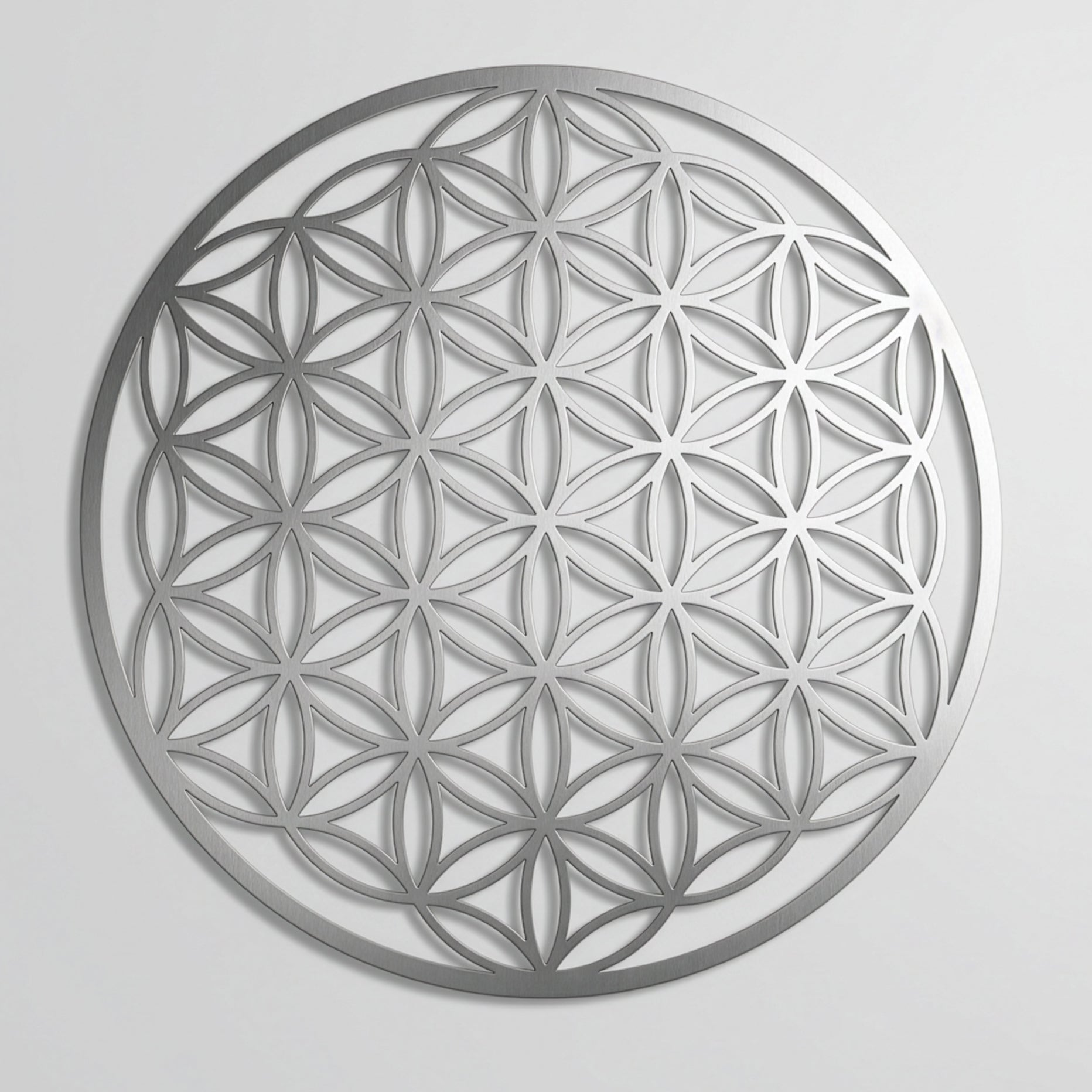 Blume des Lebens Wandschmuck aus Edelstahl - YOGISHOP