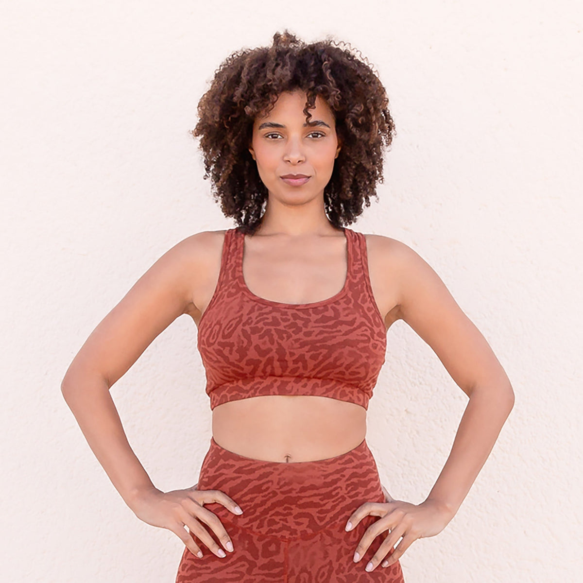 Yoga-Bra Gloria leopard - cinnamon