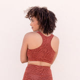 Yoga-Bra Gloria leopard - cinnamon - YOGISHOP