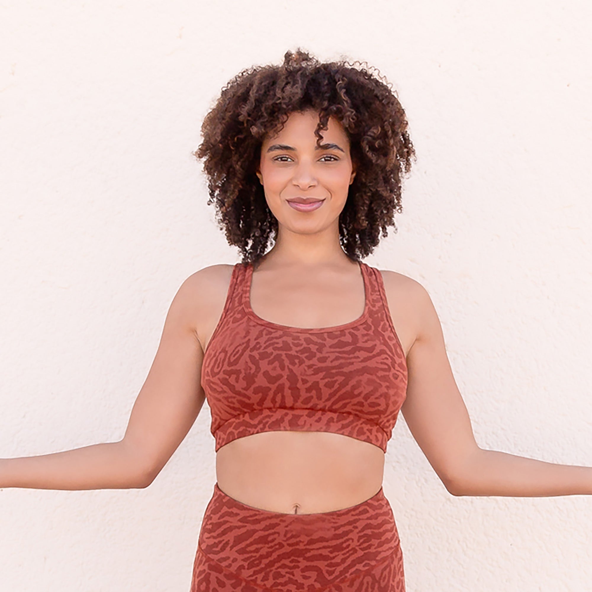 Yoga-Bra Gloria leopard - cinnamon