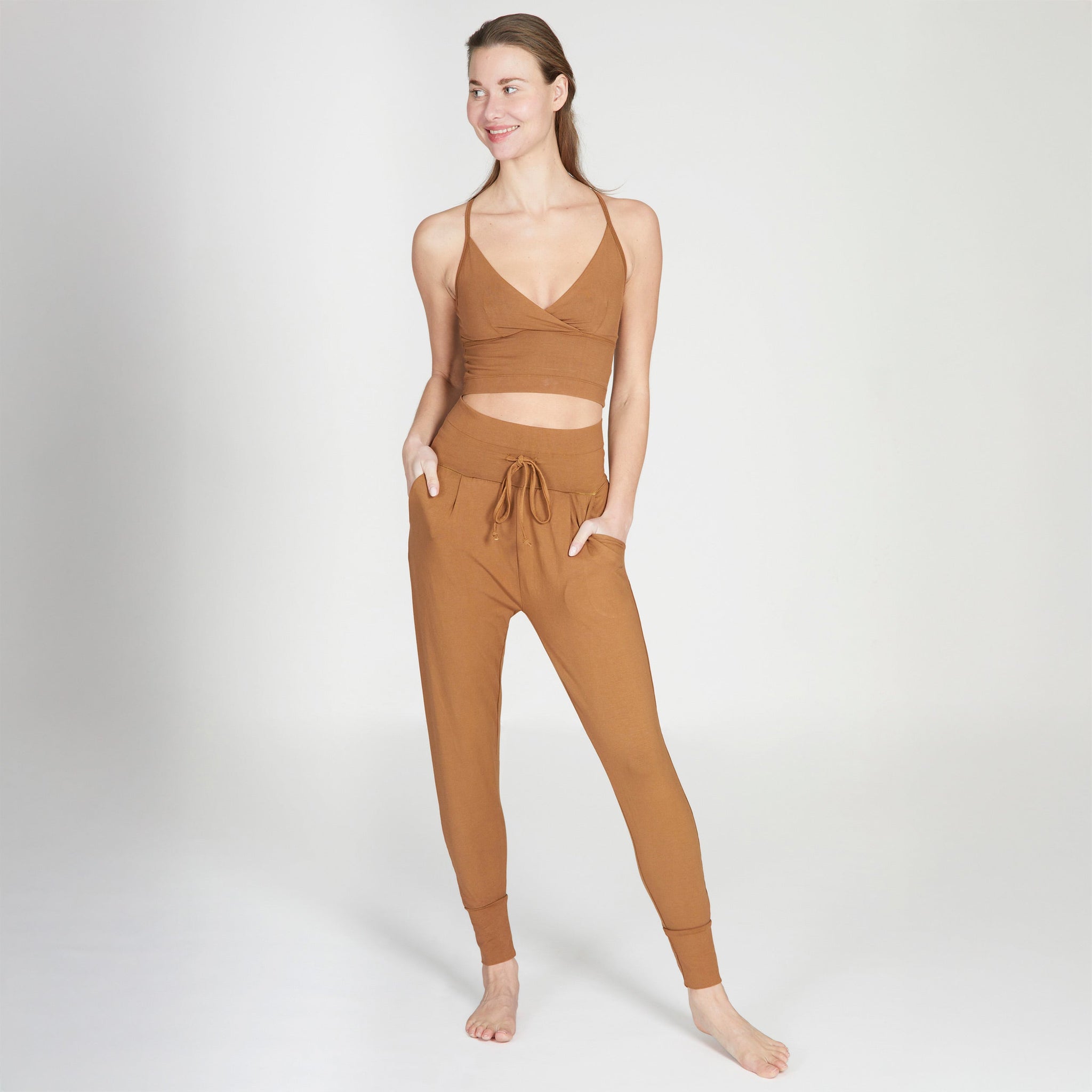Yoga-Pants Cosy - maroon
