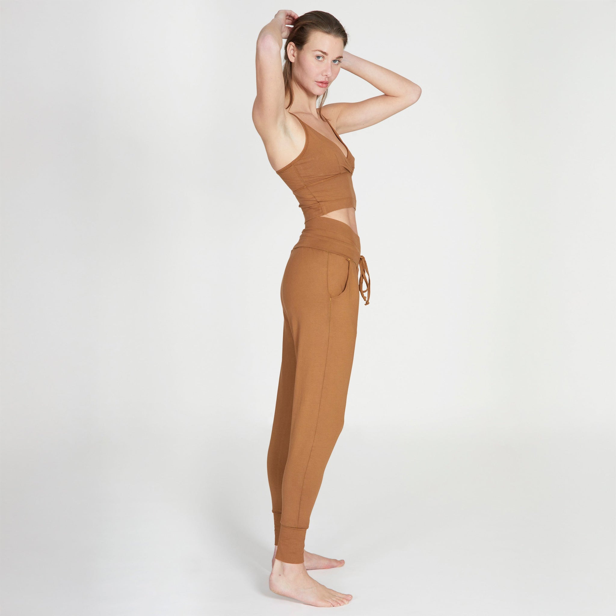 Yoga-Pants Cosy - maroon