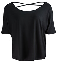 Yoga-T-Shirt "criss cross" - jet black - YOGISHOP