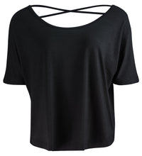 Yoga-T-Shirt "criss cross" - jet black - YOGISHOP