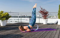 Yoga-Leggings "Devi" - Ikat aqua - YOGISHOP