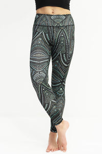 Ganga Leggings 7/8 - mandalay, green - YOGISHOP