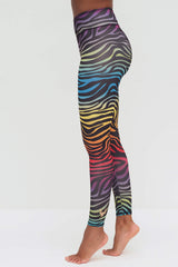 Yoga-Leggings Ganga 7/8 zebra - rainbow - YOGISHOP