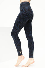 Yoga-Leggings Ganga 7/8 - zebra blue - YOGISHOP