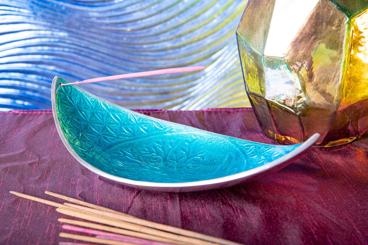 Großer Schiffchenhalter aus Aluminium - Yggdrasil - YOGISHOP