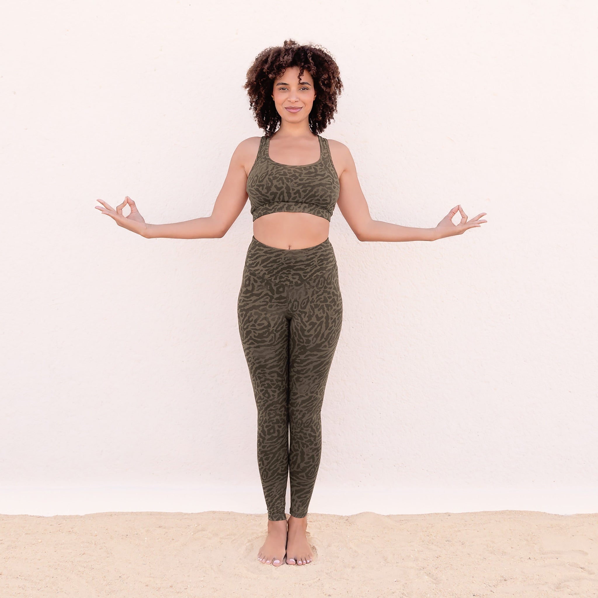 Yoga-Leggings Leona - olive