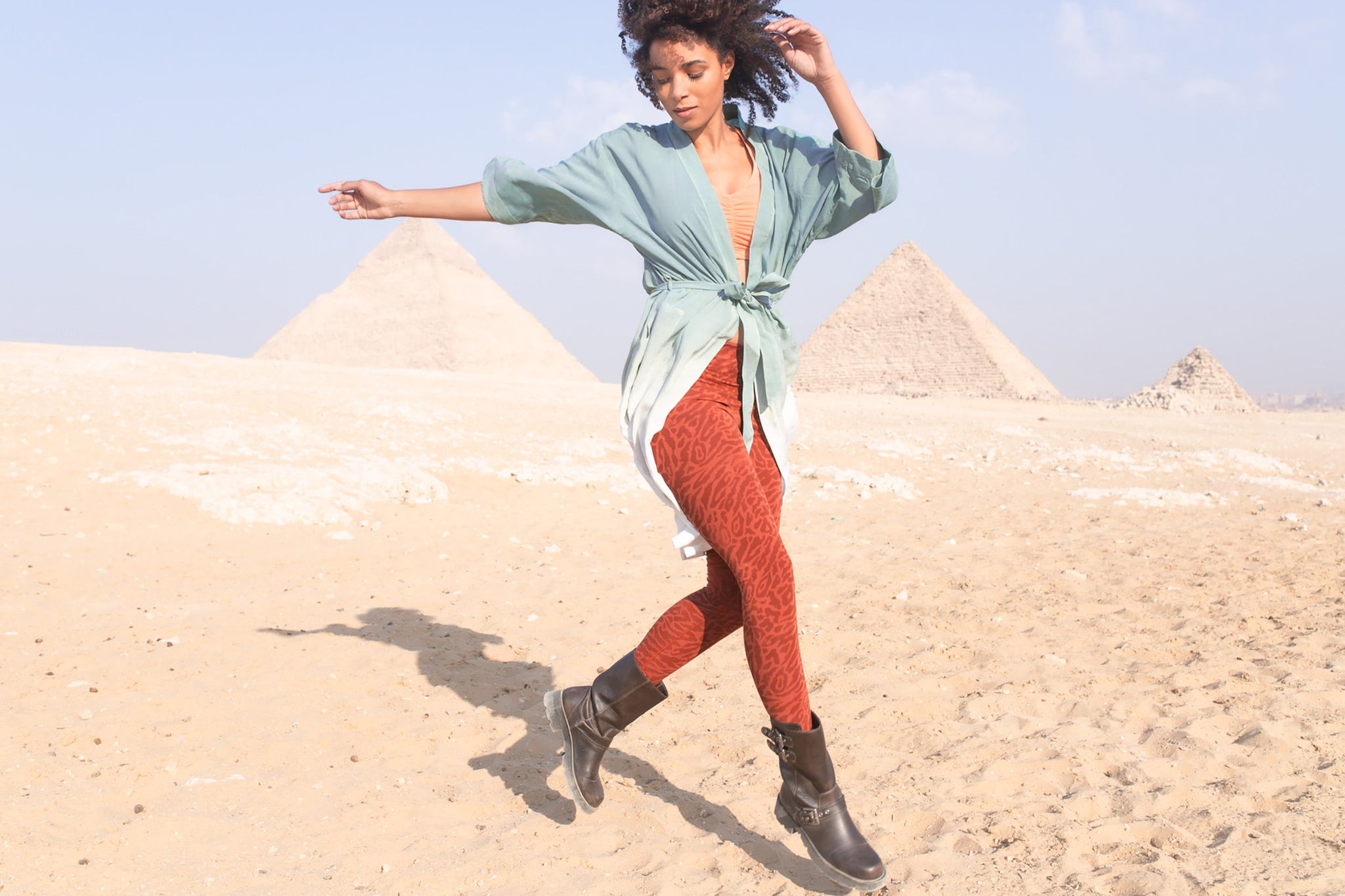 Yoga-Leggings Leona - cinnamon - YOGISHOP