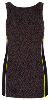 Yoga-Tank-Top mit Bra - leopard - YOGISHOP