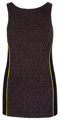 Yoga-Tank-Top mit Bra - leopard - YOGISHOP