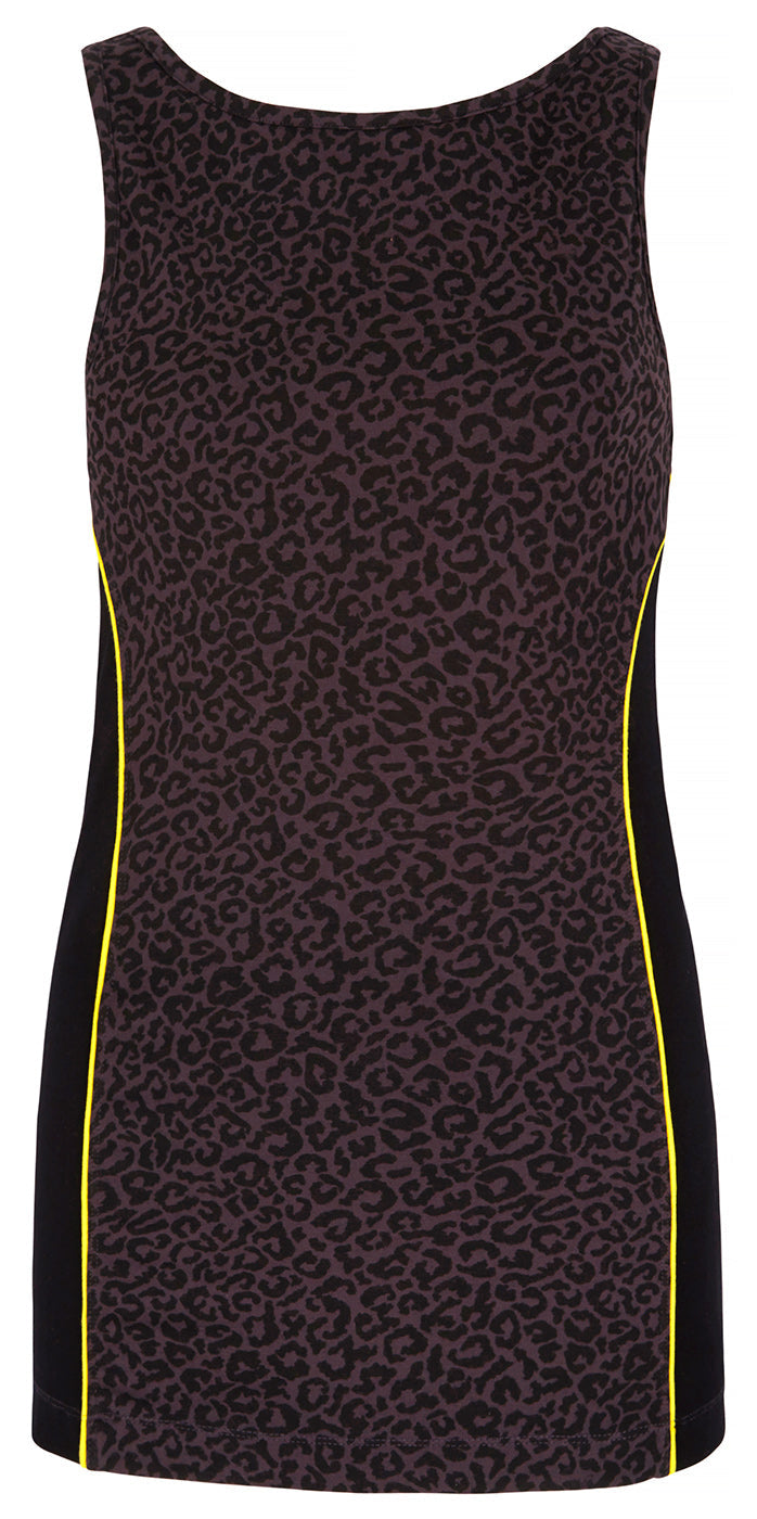 Yoga-Tank-Top mit Bra - leopard - YOGISHOP