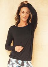 Yoga Longsleeve-Top "Aruna" - anthracite - YOGISHOP