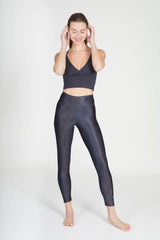 Yoga-Leggings Lux - anthracite snake
