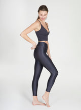 Yoga-Leggings Lux - anthracite snake