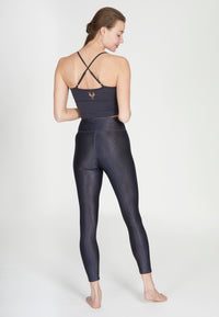 Yoga-Leggings Lux - anthracite snake