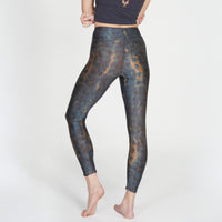 Yoga-Leggings Lux -  deep blue wild