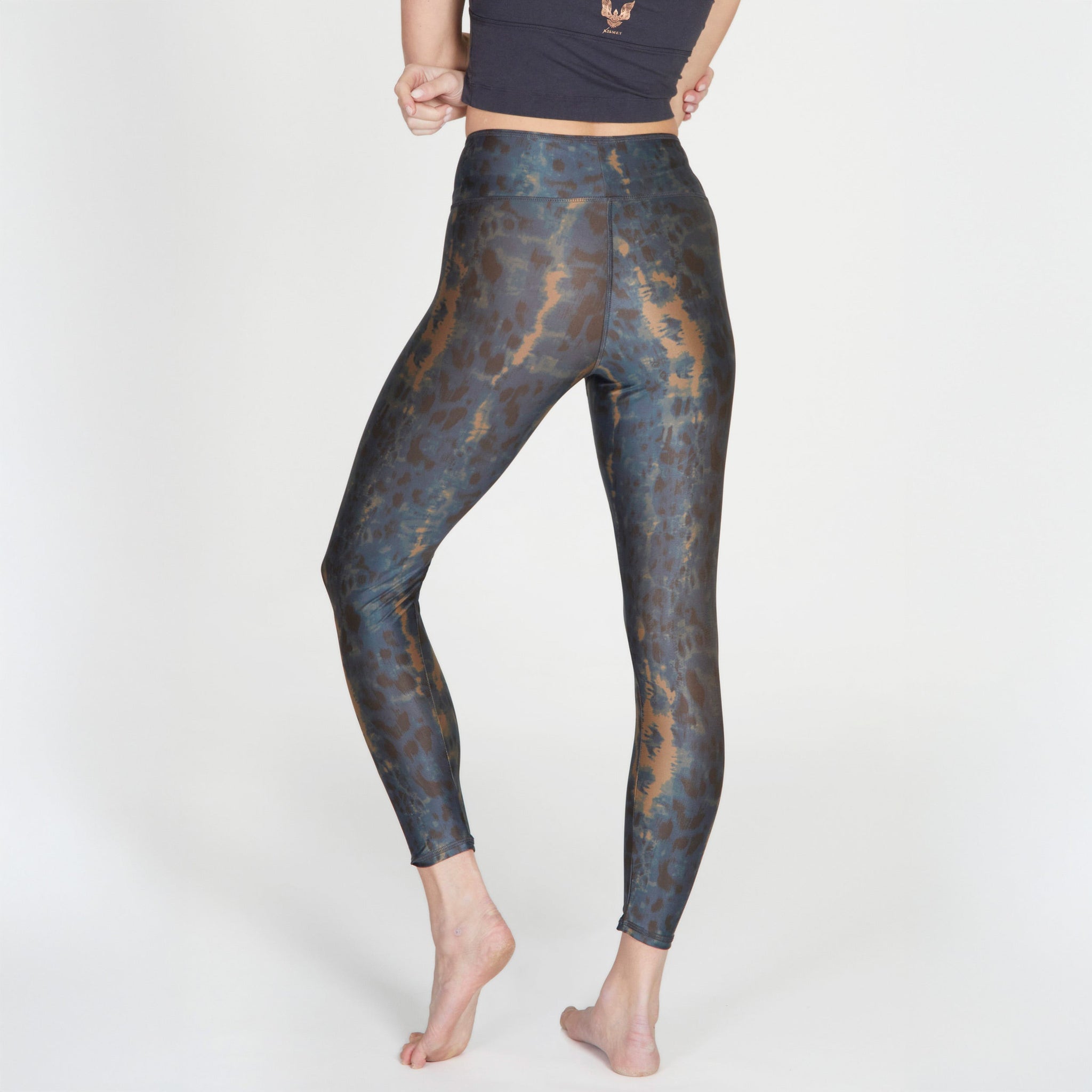 Yoga-Leggings Lux -  deep blue wild