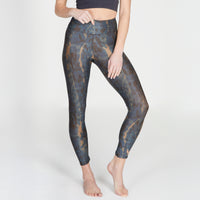 Yoga-Leggings Lux -  deep blue wild