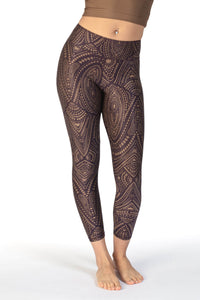 Yoga-Leggings Lux spirit - plum - YOGISHOP